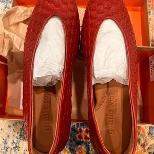 Gentle Souls Crimson Woven Flats